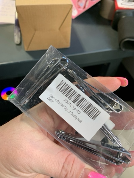 Condition photo showing New/Like New for 4 Pcs Nail Clippers for Fingernails and Tonenail by QLL - Swing Out Nail Cleaner/File - Sharpest Stainless Steel Clipper - Wide Easy Press Lever - Nail Cutter