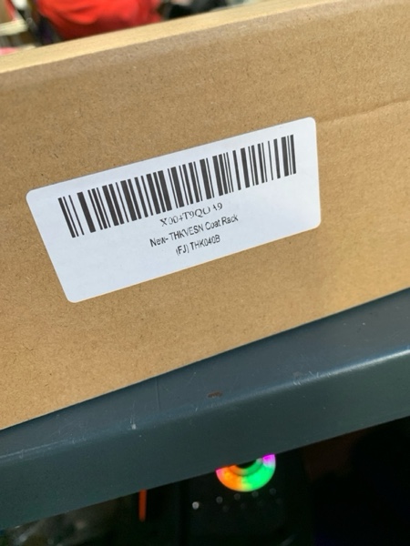 Condition photo showing New/Like New for Wall Mounted Coat Rack with Shelf,Entryway Hanging Shelf with 5 Metal Hooks for Clothes Hats Keys Towel Purse,Coat Hanger Wall Mount Key Holder for Entryway,Living Room,Bedroom,Hallway