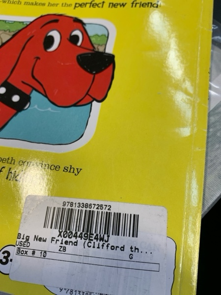 Condition photo showing Good Condition for Big New Friend (Clifford the Big Red Dog Storybook)