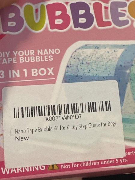 Condition photo showing New/Like New for BENWIL Nano Tape Bubble Kit for Kids, Squishy Making Maker Kit, Birthday Christmas Gifts for 4 5 6 7 8 9 10 Year Old Girls Girl Grandkids, Kids Toys for Girls 4-6 6-8 8-10 10-12