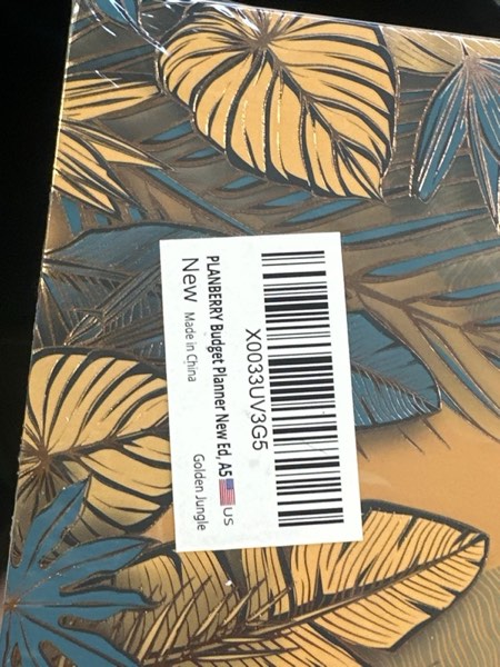 Condition photo showing New/Like New for PLANBERRY Budget Planner – Undated Monthly Finance Organizer – Financial Spiral Notebook for Money Budgeting with Expense & Bill Tracker - 6.1x8.1? Softcover (Golden Jungle) A5 (6.1" x 8.1") Golden Jungle