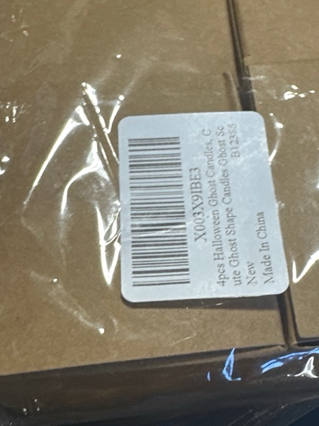 Condition photo showing New/Like New for 4pcs Halloween Ghost Candles, Cute Ghost Shape Candles Ghost Scented Candle White Halloween Spooky Candles for Home Halloween Party Room Table Decorations