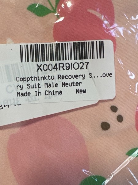 Condition photo showing New/Like New for Recovery Suit for Dogs Dog Surgery Suit Female Spay, Dog Surgery Recovery Suit Male Neuter, Breathable Dog Onesie Body Suits to Stop Licking Scratching Wounds for Small Medium Dogs Cone Alternative Pink Apple X-Large