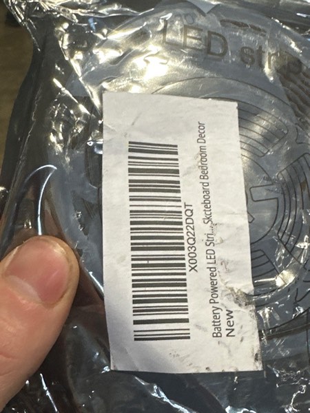 Condition photo showing New/Like New for Battery Powered LED Strip Lights RGB, 60 LED 5050 Color Changing TV Backlights with 28-Key Remote Control, Cuttable Outdoor Strip Lights 6.6 Ft Self-adhesive DIY Lights for Skcteboard Bedroom Decor RGB 5050