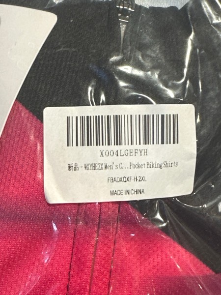 Condition photo showing New/Like New for WXYHEZX Men's Cycling Jersey Short Sleeve Quick Dry Breathable Reflective with 3 Rear Pockets + Zipper Pocket Biking Shirts Large H