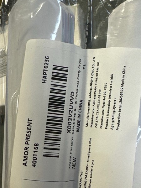 Condition photo showing New/Like New for AMOR PRESENT 64PCS Christmas Slap Bracelets, Snap Wristbands for Kids Stocking Stuffers Party Favors Gifts Bag Filler