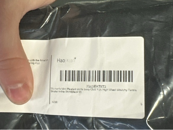 Condition photo showing New/Like New for Women's Mini Pleated Skirt — Sexy Club Y2k High Waist Stretchy Tennis Skater A-line Skirt (Medium, Black)