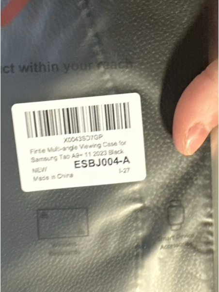 Condition photo showing New/Like New for Fintie Case for Samsung Galaxy Tab A11+ Plus 11 Inch 2025/ A9+ Plus 2023 — Multi-Angle Viewing Smart Stand Back Cover with Pocket Auto Wake/Sleep (Black)