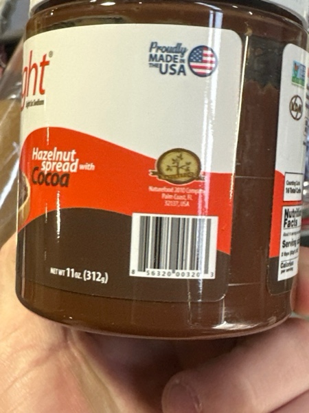 Condition photo showing New/Like New for Nutilight, Hazelnut Spread with Cocoa ? Sugar Free, Keto and Diabetic Friendly, Low Net Carb, Non-GMO, Naturally Sweetened with Stevia. (1 Jar, 11 oz)