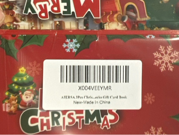 Condition photo showing New/Like New for AIERSA 3 Pieces Christmas Money Holders for Cash — Foldable Christmas Cash Gift Envelopes with 10 Slots — Unique Multiple Checks Gift Card Book
