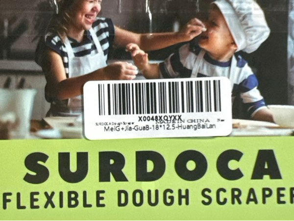Condition photo showing New/Like New for SURDOCA Dough Scraper Bench Scraper — 3 Pieces 7.1x4.9" Plastic Flexible Bowl Scraper, Sharp Edge & Angles Cake Scraper. Non-Slip Bakeware Decorating Tools Sculpting & Modeling Tools (Yellow+White+Blue)