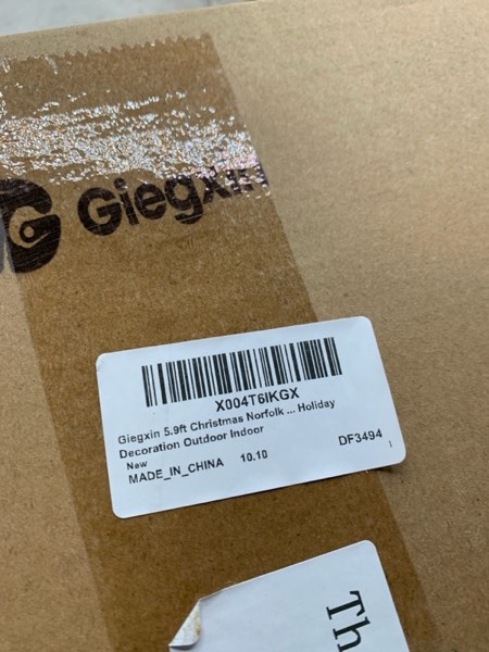 Condition photo showing New/Like New for Giegxin 5.9ft Christmas Norfolk Pine Wall Tree Christmas Realistic Hanging Small Norfolk Tree Vines Garland for Wall Garden Fireplace Home Window Winter Holiday Decoration Outdoor Indoor