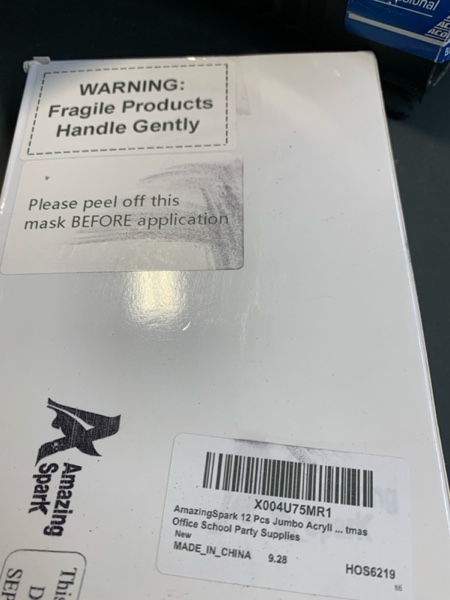 Condition photo showing New/Like New for 12 Pcs Christmas Paper Clips Christmas Bulb Jumbo Acrylic Paper Clips Bulb Bookmark Gifts for Book Lover Xmas Teacher Appreciation Office School Party Supplies