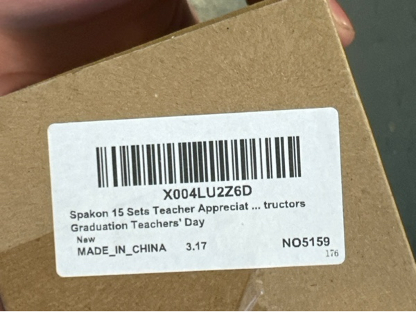 Condition photo showing New/Like New for Spakon 15 Sets Thank You Teacher Magnetic Bookmarks Gifts: Leather Bookmarks with Thank You Cards and Organza Bags for Men/Women’s Book Accessories