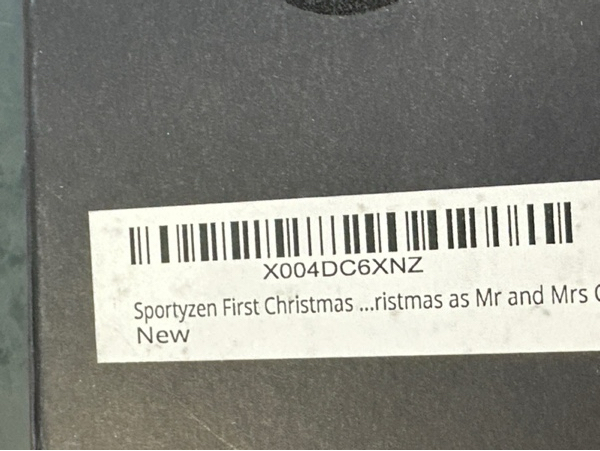 Condition photo showing New/Like New for 2024 Christmas Ornament - Our First Christmas Mr & Mrs Glass Ornament Wedding Keepsake, Newlywed & Bridal Shower Gifts, Just Engaged Gifts for Couples, Bride & Groom, Perfect for Her & Him Our First Christmas as Mr and Mrs