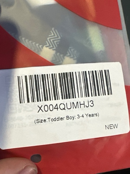 Condition photo showing New/Like New for Size: Toddler Boy: 3-4 Years