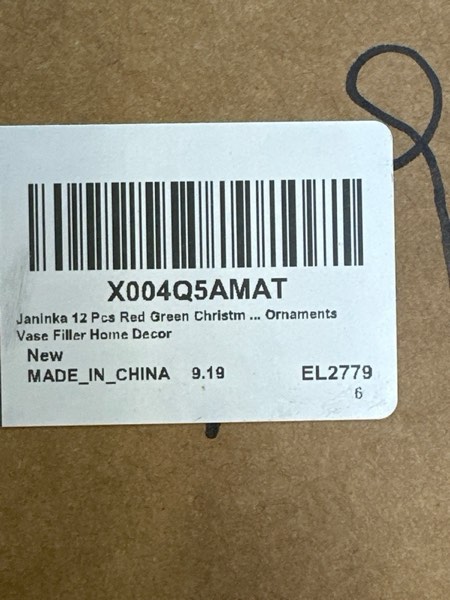 Condition photo showing New/Like New for Janinka 12 Pieces Red Green Candy Christmas Tree Picks — 11.81 Inches Woolen Bells Candy Cane Curly Picks for Christmas Tree Topper Branches Ornaments Vase Filler Home Decor