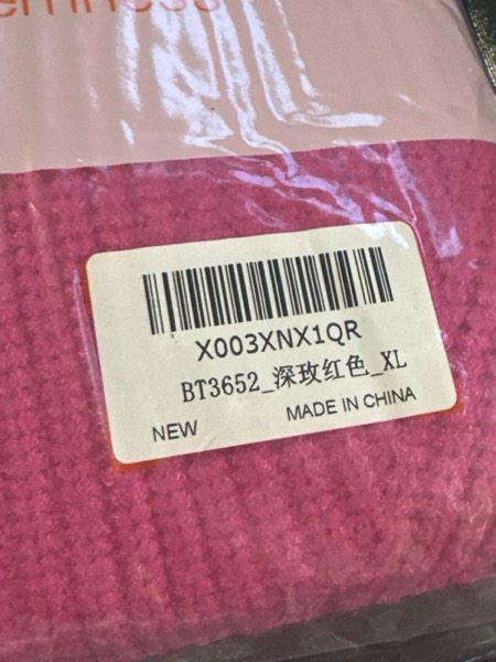 Condition photo showing New/Like New for BTFBM Women’s Casual Long Sleeve Sweater — Crew Neck Oversized Ribbed Knit Pullover Sweater 2025, Fall Winter Jumper Tops (X-Large, Solid Dark Rose Red)