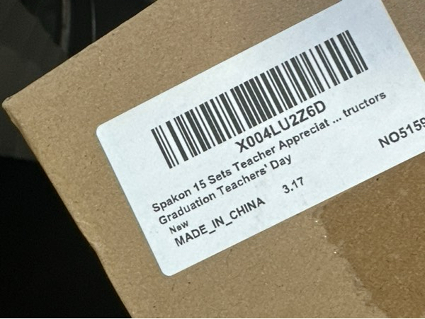 Condition photo showing New/Like New for Spakon 15 Sets Thank You Teacher Gifts — Magnetic Bookmarks Gifts, Leather Bookmarks with Thank You Cards and Organza Bags for Men/Women’s Book Accessories