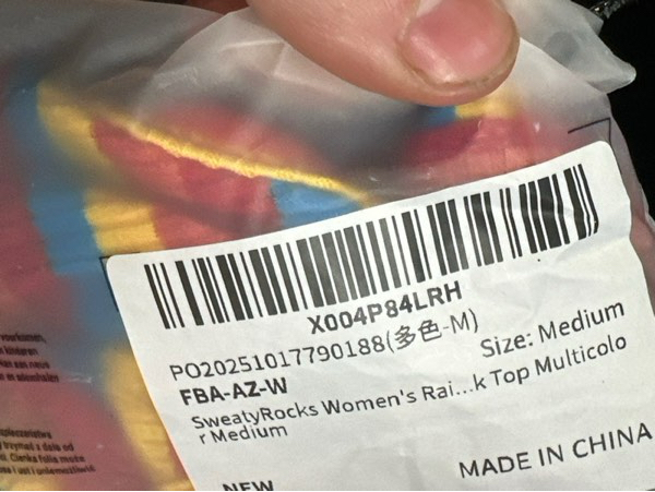 Condition photo showing New/Like New for SweatyRocks Women's Rainbow Striped Halter Tops — Open Back Slim Fit Ribbed Tank Top (Medium, Multicolor)