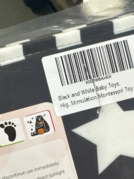 Condition photo showing New/Like New for URMYWO Black and White Baby Toys, Tummy Time High Contrast Newborn Toys 0-3 Months, Soft Baby Book, Visual Stimulation Montessori Sensory Infant Toys 0-6-12 Months, Shower Gift for Boys Girls Black White and Colorful Toy