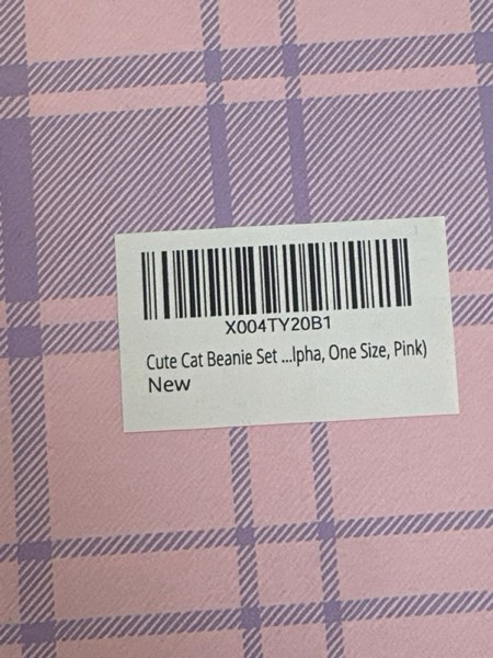 Condition photo showing New/Like New for Cat Lover Gifts for Women, Cute Cat Beanie Hat and Funny Socks, Christmas Stocking Stuffers for Mom One Size Pink