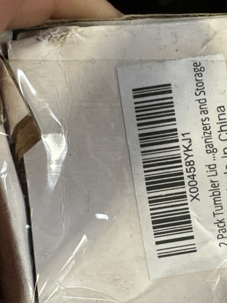 Condition photo showing New/Like New for Keepamor 2-Pack Tumbler Lid Organizer — Space Saving Cup Lid Organizer for Yeti/Stanley/Simple Modern Tumbler Lids — Self-Adhesive or Drilling Tumbler Lid Hook for Kitchen Organizers and Storage (Black+Black)