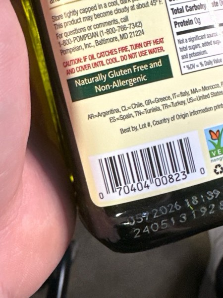 Condition photo showing New/Like New for Pompeian Rich Taste Olive Oil, High Heat Cooking, Baking & Sauteing, High Smoke Point, 16 Fl Oz