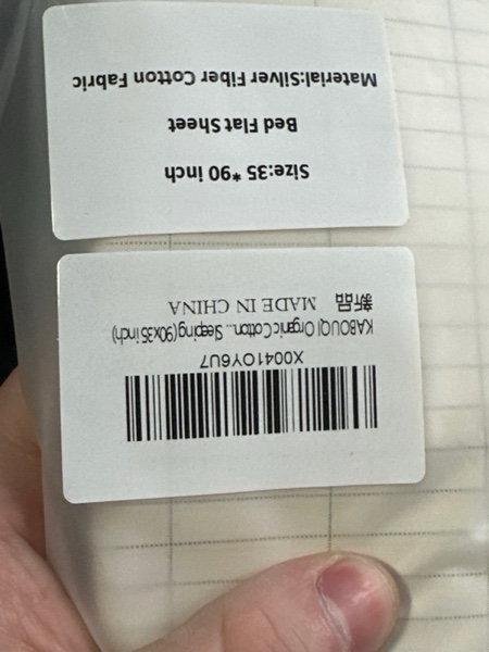 Condition photo showing New/Like New for KABOUQI Grounding Sheet, Grounding Bed Sheets Earth Connected Grounding Flat Sheets for Better Sleep with Silver Fiber & Organic Cotton (90x35 inch) White Half