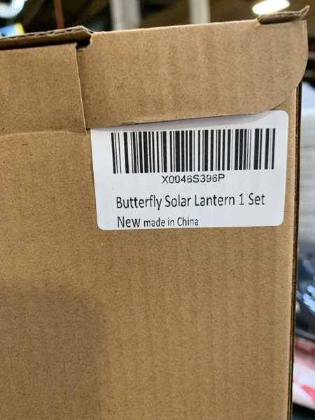Condition photo showing New/Like New for Butterfly Solar Lanterns, Gifts for Women Mom Birthday, Butterfly Decorations for Garden Patio Yard Porch Decor, Big Metal Hanging Solar Lanterns Outdoor Waterproof 1 Butterfly