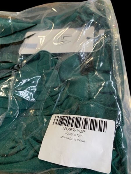 Condition photo showing New/Like New for LA BAIESO Womens Puff Long Sleeve Tops Henley V Neck Pleated Button Down Shirts Tunic Dress Blouses Business Casual Outfits Green