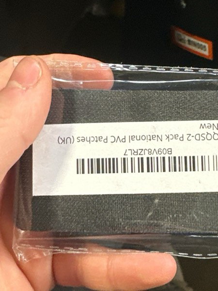 Condition photo showing New/Like New for QQSD United Kingdom UK Flag Patch British Tactical Union Jack Patch - PVC Hook and Loop Fastener Patch