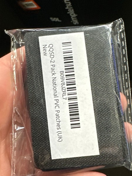 Condition photo showing New/Like New for QQSD United Kingdom UK Flag Patch British Tactical Union Jack Patch - PVC Hook and Loop Fastener Patch