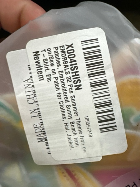 Condition photo showing New/Like New for EMORBALS 50 Pcs Boho Iron on Patches, Embroidered Positive Affirmation Iron on/Sew on Patch for Clothes, Hat, Jacket, T-Shirt, Etc Boho-Positive