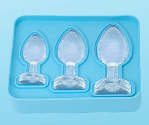 Create Unique Drinks with Our Ice Cube Mold Tray Novelty: Silicone Ice Cube Tray in Large Thick Shapes for Whiskey, Cocktails, Brandy & Juices! (blue)