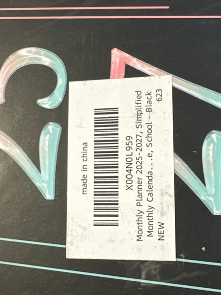Condition photo showing New/Like New for Monthly Planner 2025-2027, Simplified Monthly Calendar Planner, 24 Months Calendar, July 2025 - June 2027, 8.5" * 11", Waterproof Cover with Spiral Bound, for Office, School - Black Black A4 (July 2025 - June 2027)
