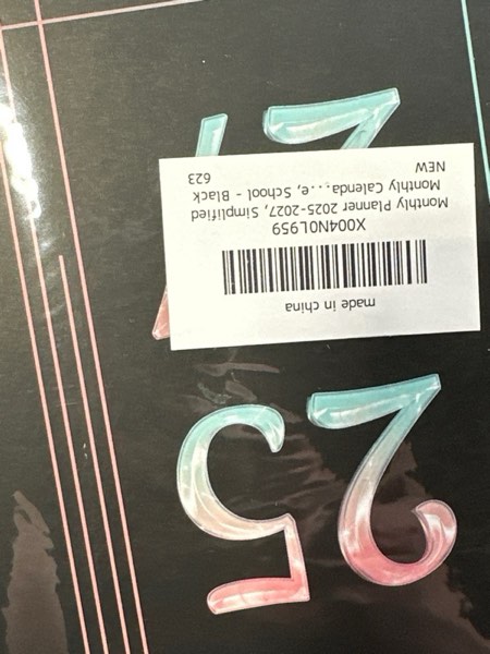 Condition photo showing New/Like New for Monthly Planner 2025-2027, Simplified Monthly Calendar Planner, 24 Months Calendar, July 2025 - June 2027, 8.5" * 11", Waterproof Cover with Spiral Bound, for Office, School - Black Black A4 (July 2025 - June 2027)