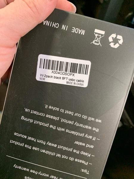 Condition photo showing New/Like New for USB C to USB C Cable, 2-Pack 6FT 60W Fast Charging Cable Type C Charger Cord for iPhone 17/17 Pro/17 Pro Max/Air/16/15 Pro Max/Plus, iPad, MacBook, Galaxy S25/S24/S23, Pixel 10/9/8/7, Tablet, Android