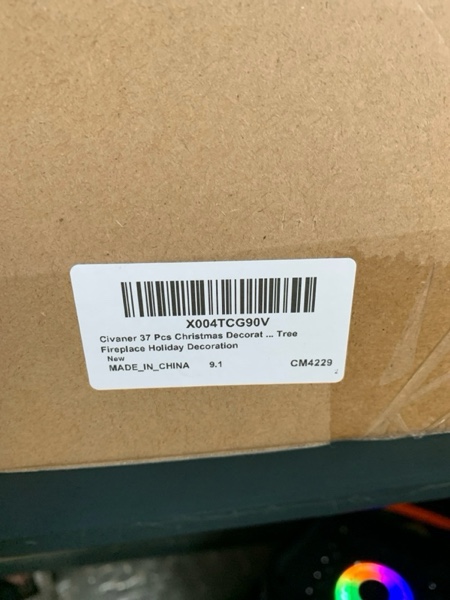 Condition photo showing New/Like New for Civaner 37 Pcs Brown Christmas Decoration Set Including 24 Velvet Christmas Tree Bows 16ft Golden Wooden Beads Garland 12 Brown Balls Ornaments for Xmas Tree Fireplace Neutral Holiday Decoration