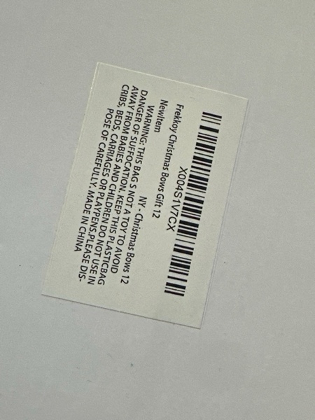 Condition photo showing New/Like New for Christmas Bows - 12Pcs Christmas Red Velvet Bows 9''x13'' Packaged in a Box, Perfect for Gift Wrapping, Tree, Wreath, Gifts & Home Christmas Decorations Red 12