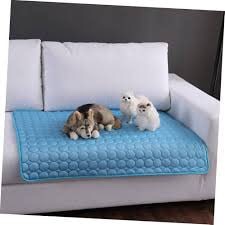 dog cooling mat, pet cooling mats, 2025 new summer cool pads pet mat home & outdoor for dogs cats, portable washable (blue, m-24x20)
