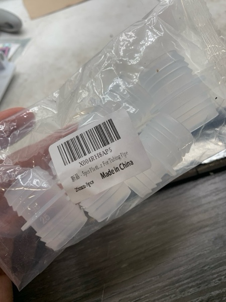 Condition photo showing New/Like New for 5pcs Plastic Hose Barb Reducer Fitting 0.98inch to 0.98inch Adapter Splicer Mender Joint Fitting Aquarium Hose Adapter For Tubing Pipe