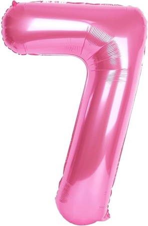 pink number balloon 7