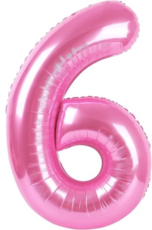 pink number balloon 6