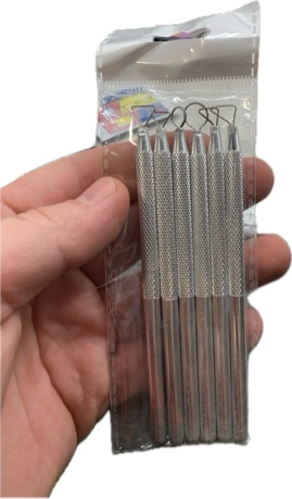 Condition photo showing New/Like New for 6 Pieces Pottery Clay Sculpting Tool — Metal Modeling Tools for Carving, Scraping, Detailing, Trimming