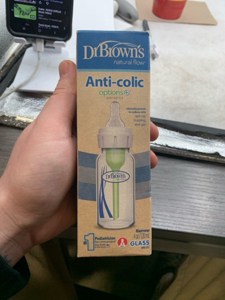 Condition photo showing New/Like New for Dr. Brown's Anti-Colic Options+ Narrow Glass Baby Bottle, 4 oz, Level 1 Slow Flow Nipple, 1-Pack