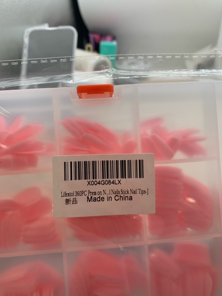 Condition photo showing New/Like New for 360PC Wine Red Coffin Press on Nails Medium Fake Nails with Glue Nail Sticky Tab, 12 Sizes Red Nails Press ons Acrylic Nails Press on Nails Short Coffin Nail Tips Artificial False Fingernail