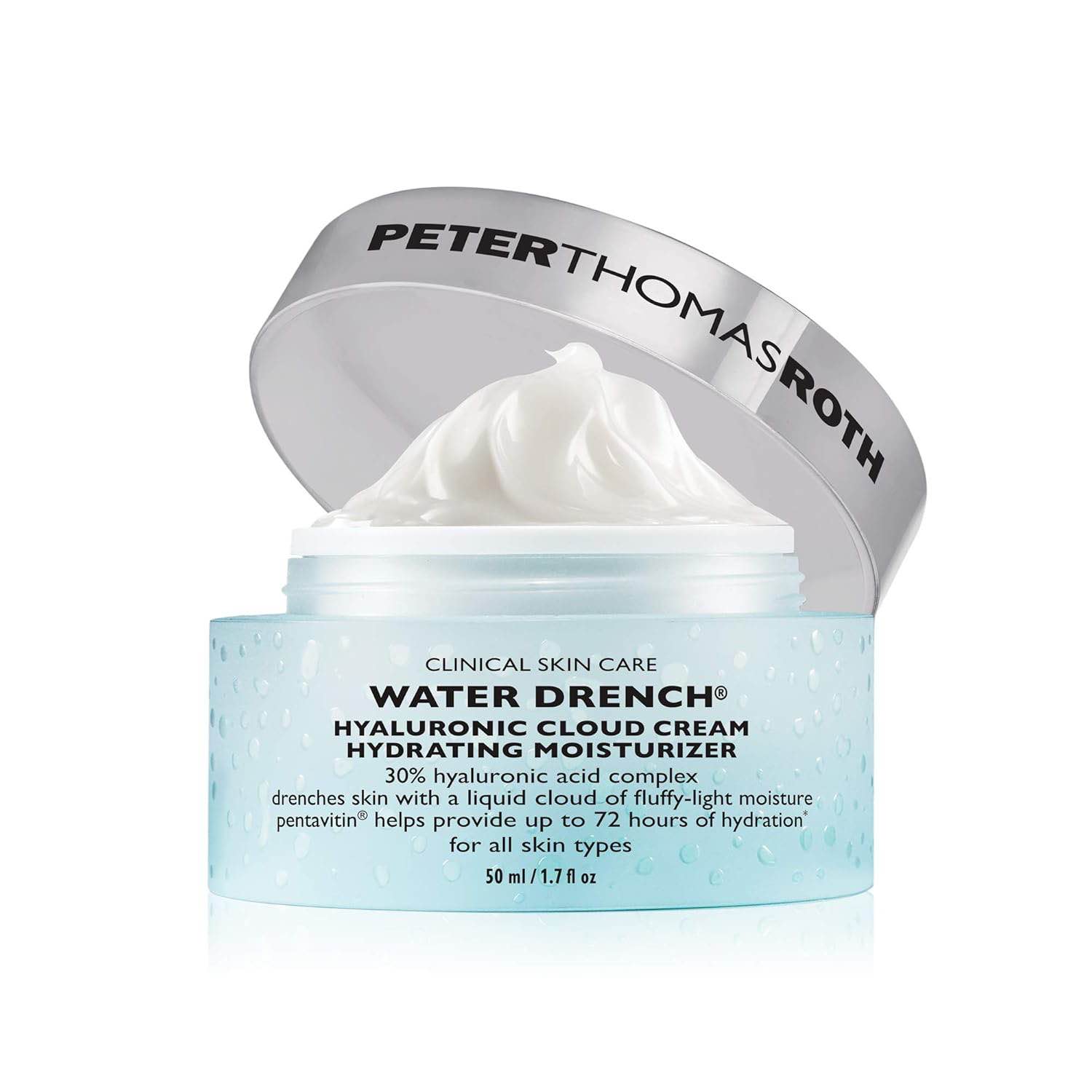 peter thomas roth | water drench hyaluronic cloud cream | hydrating moisturizer for face, up to 72 hours of hydration for more youthful-looking skin, fragrance free