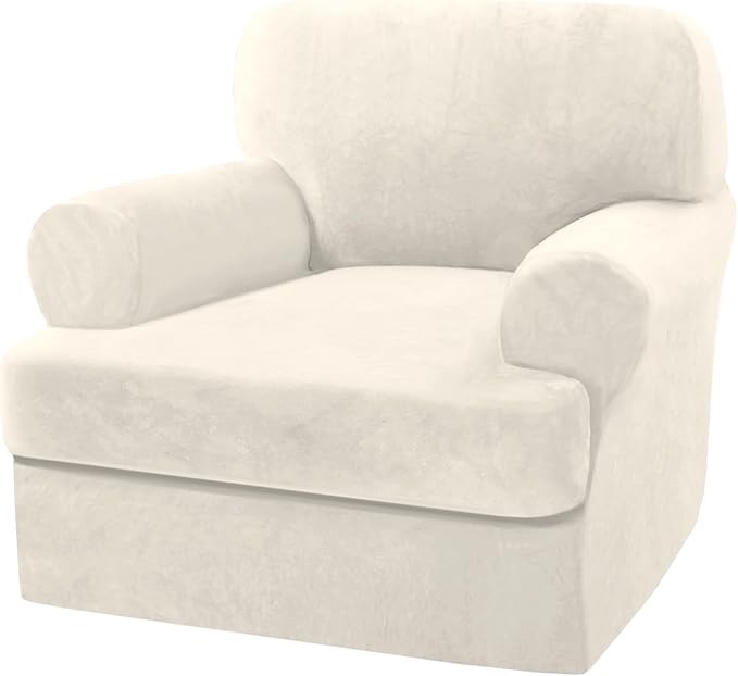 h.versailtex sofa cover 2 piece t cushion armchair slipcovers thick velvet couch cover furniture protector 