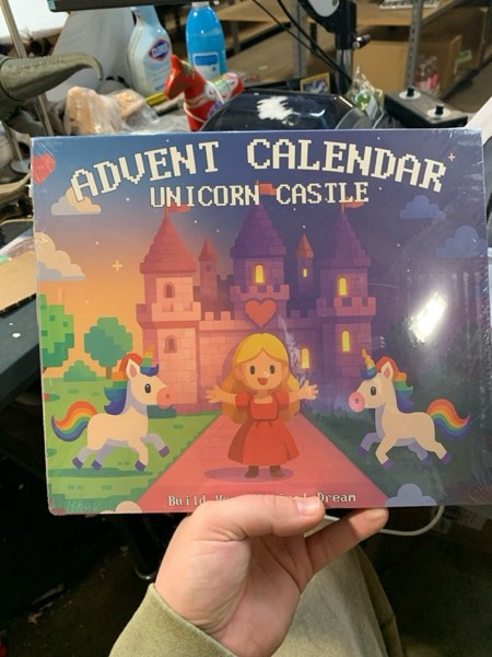 Condition photo showing New/Like New for Magnetic Blocks Advent Calendar 2025 for Girls, 24 Days of Christmas Countdown with Princess Unicorn and Castle Building Kit, Xmas Gift Stocking Stuffers for Kids